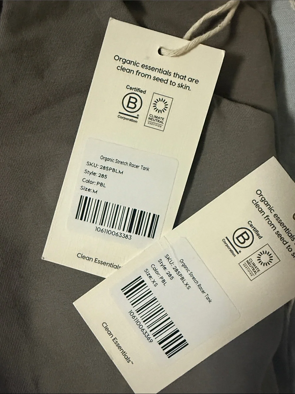 Mate the label organic stretch racer tank pebble - Picture 4 of 5